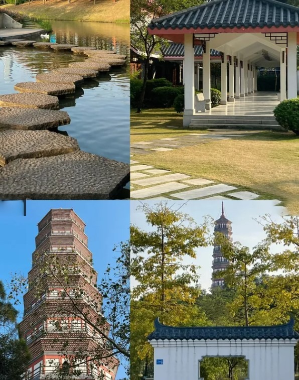 Guangzhou Water Museum Garden can see many Lingnan Water Town Architecture. 