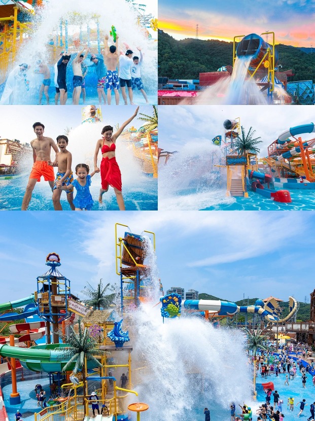 CITIC Sands Bay Water World water village are of many styles and facilities. 