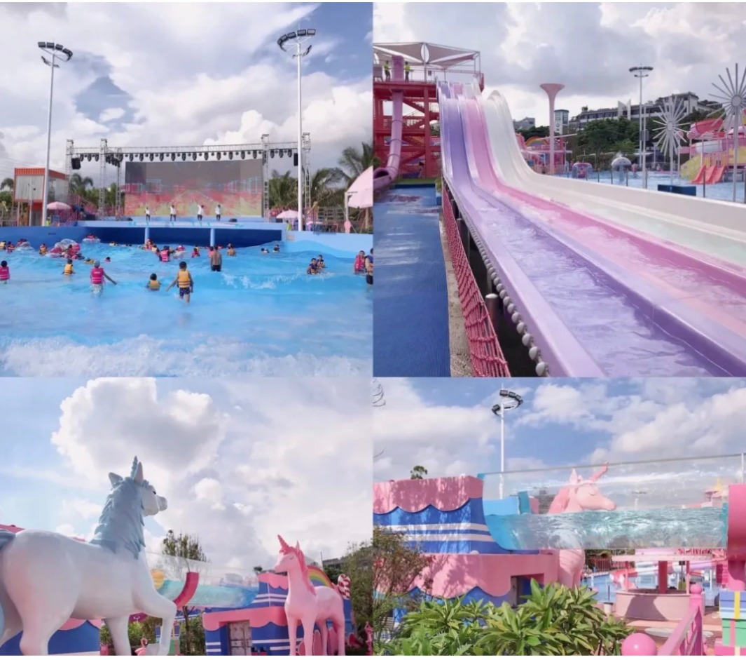 Star Heights Dream Water World is a themed water park where you can see a lot of romantic colors here and there. 