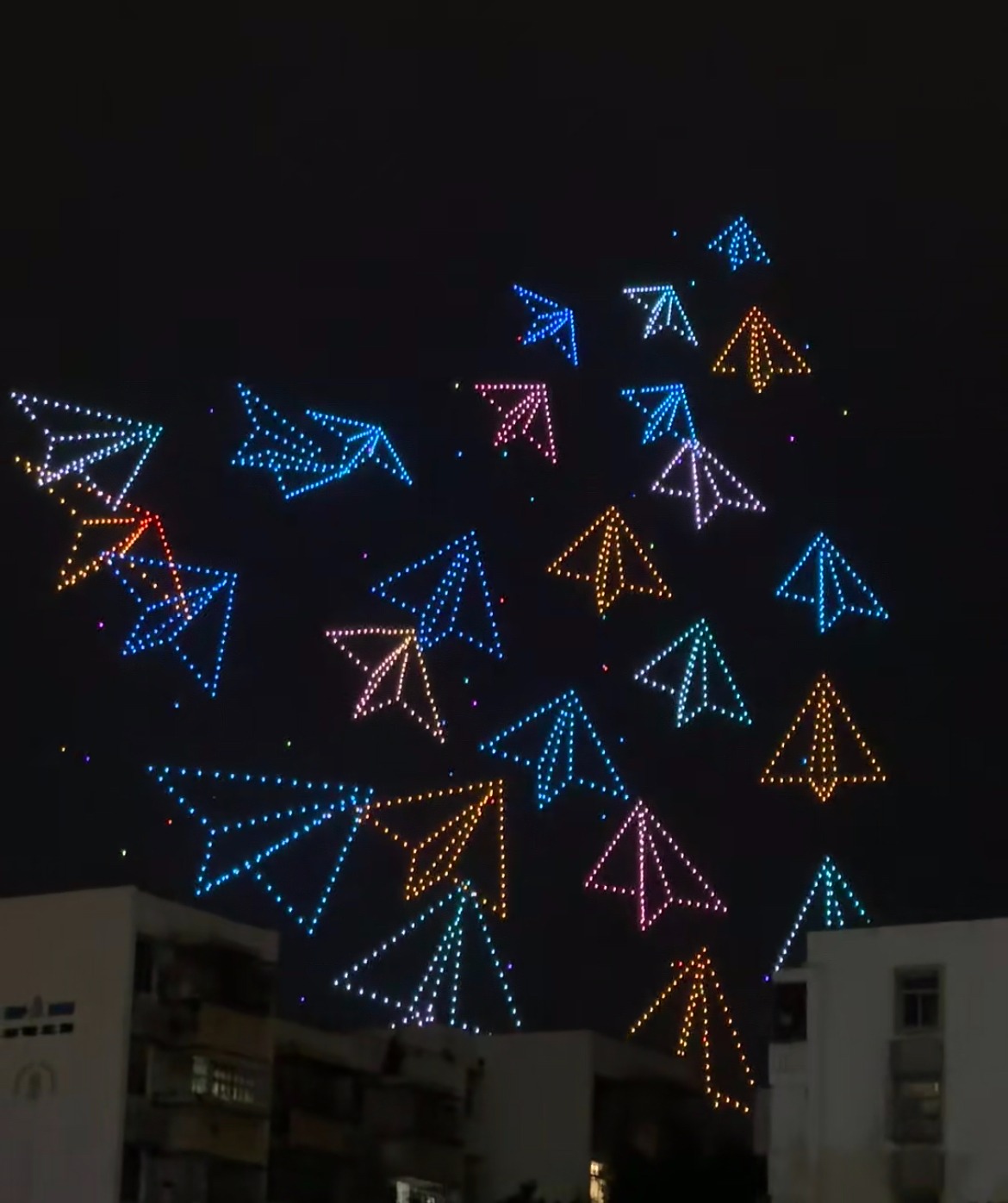 National Day 2024 Shenzhen 10,000 Drone Performance. Luohu District is one of them.