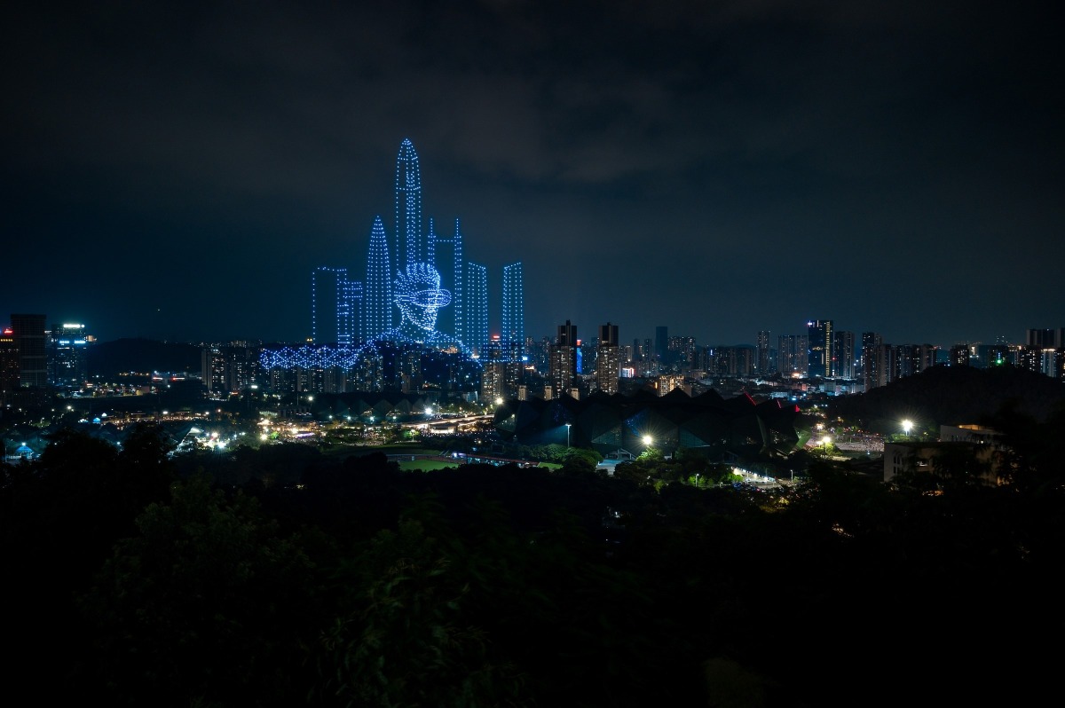 National Day 2024 Shenzhen 10,000 Drone Performance. Longgang District is one of them.