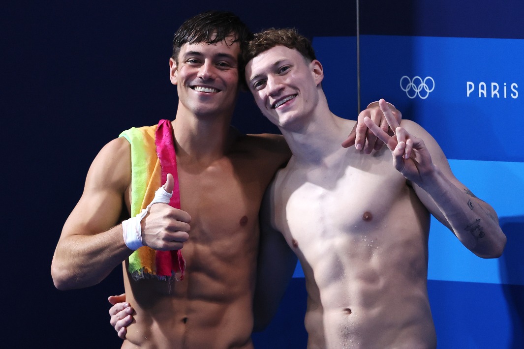 巴黎奧運Tom Daley（左）是英國跳水好手。