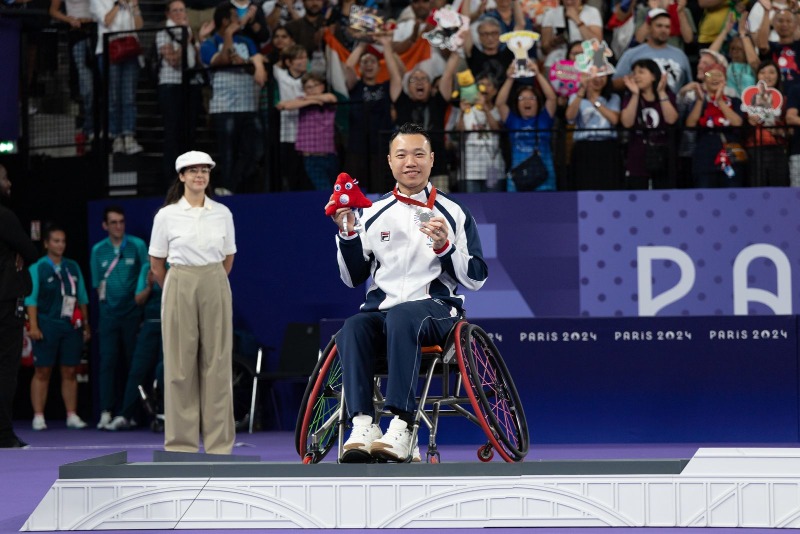 Chan Ho Yuen won a silver medal at the Paris Paralympic Games