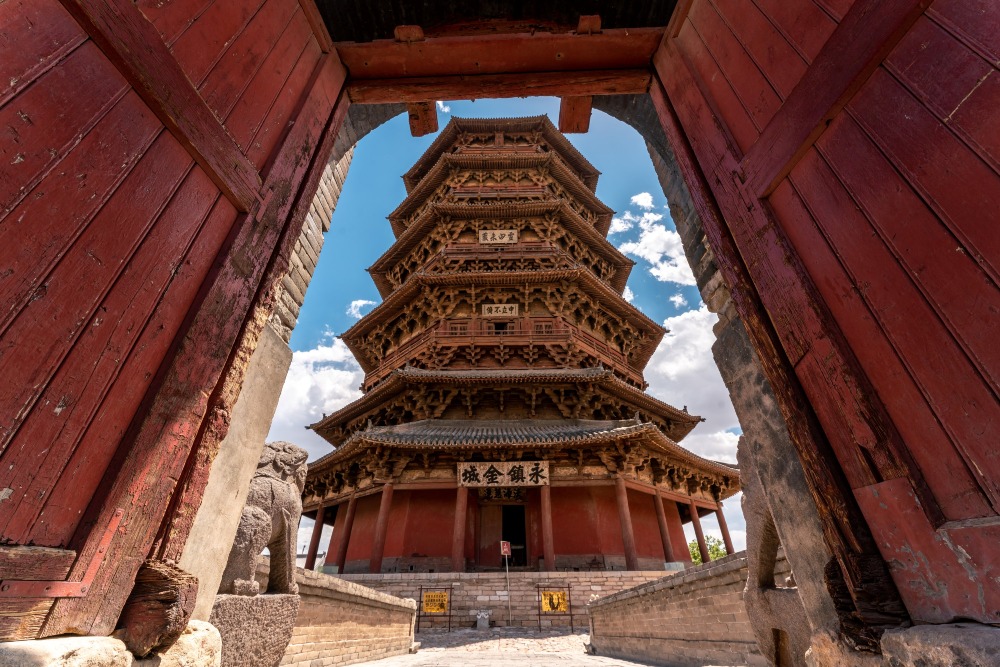 The Fogong Temple Wood Pagoda in Shuozhou, Shanxi Province, is one of the Shanxi locations for the Chinese game 