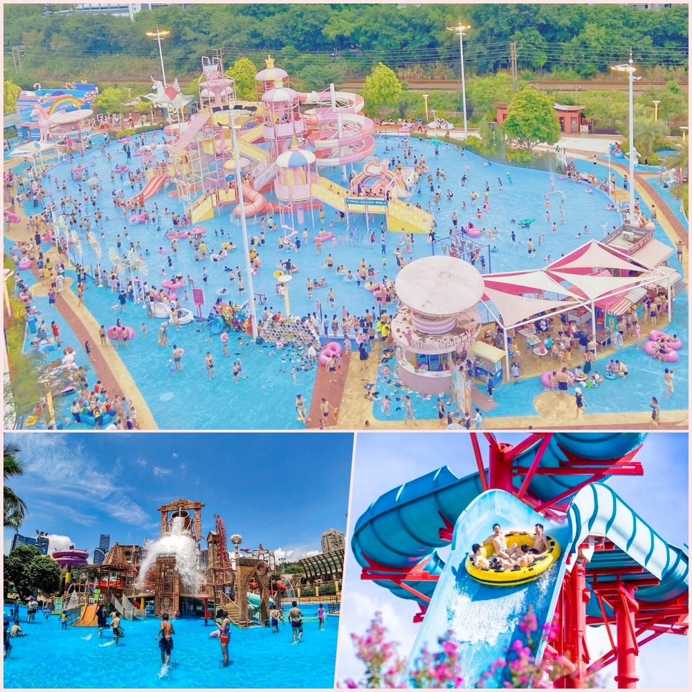 The four major water parks in Shenzhen include the Maya Beach Water Park, Stardream Water World, Goldsand Bay Water World, and Guanlan Ecological Water Park.