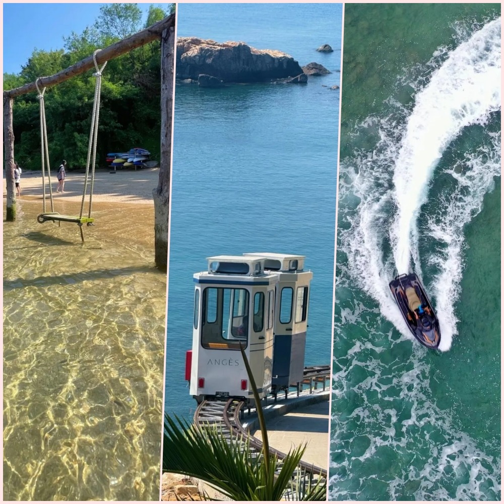 深圳大鵬新區雲海天使灣設有釜山同款小火車