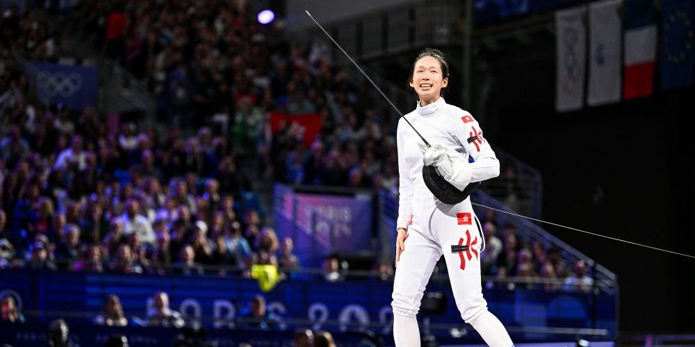 Hong Kong fencer Vivian Kong Man Wai at the Paris Olympics