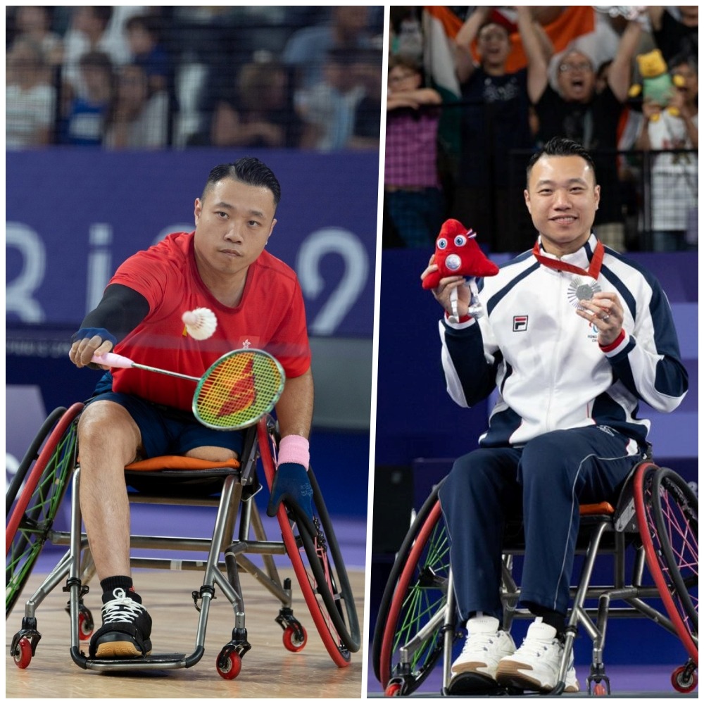 Wheelchair badminton player Chan Ho Yuen became  the silver medalist in the men's WH2 singles event at the Paris Paralympics.