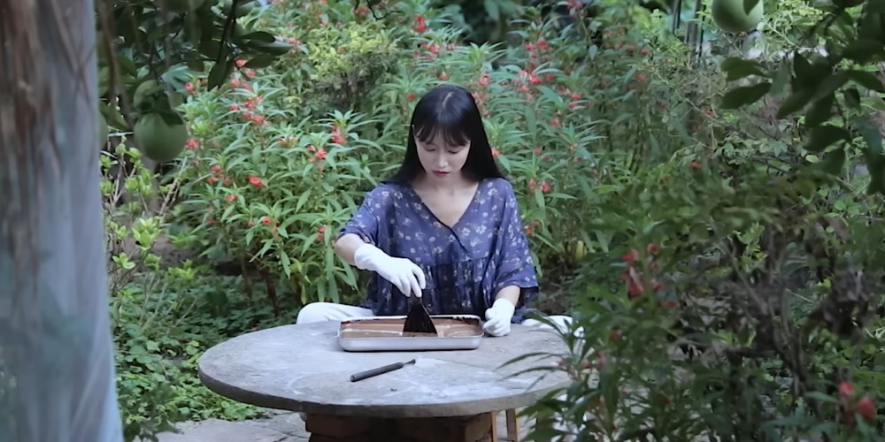 Screenshot of Li Ziqi's latest video